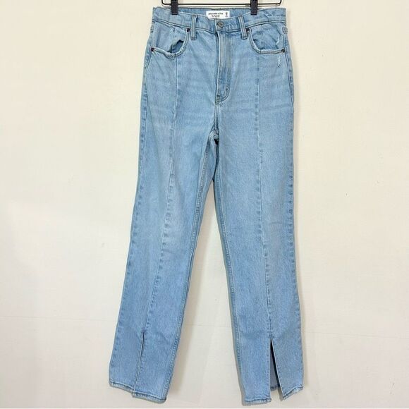 Abercrombie & Fitch The 90s Straight Ultra High Rise Denim Jeans SIZE 28/6 - Picture 2 of 8